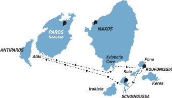 map paros naxos koufonisia schoinousa paros